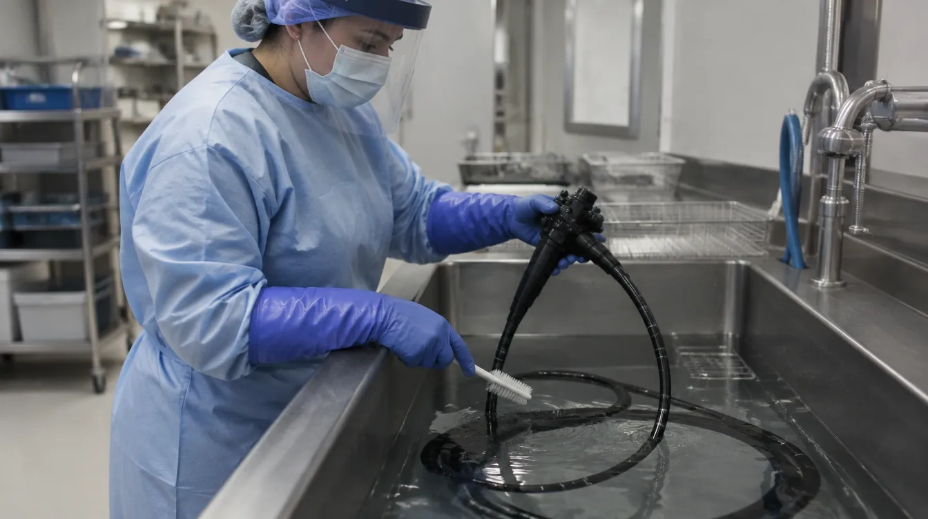 Endoscope Cleaning Before High-Level Disinfection